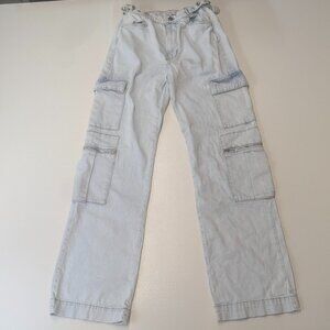 We Wore What Size 26 Wide Legged Utility Jeans